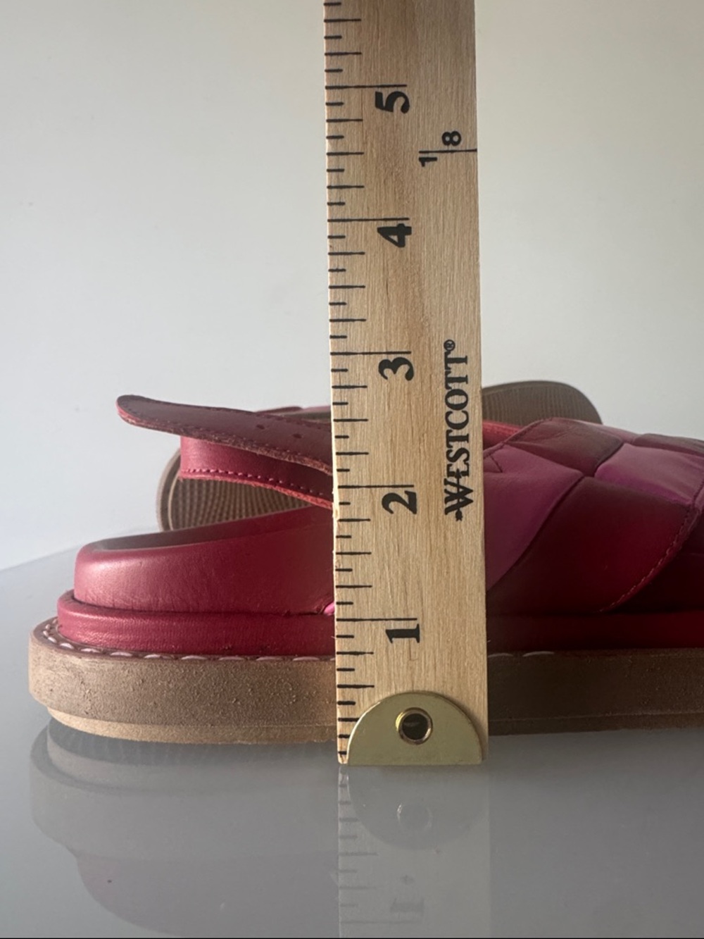 ALOHAS Marshmallow Scacchi Sandal Lipstick Red Magenta Size EU 39 - Picture 12 of 12